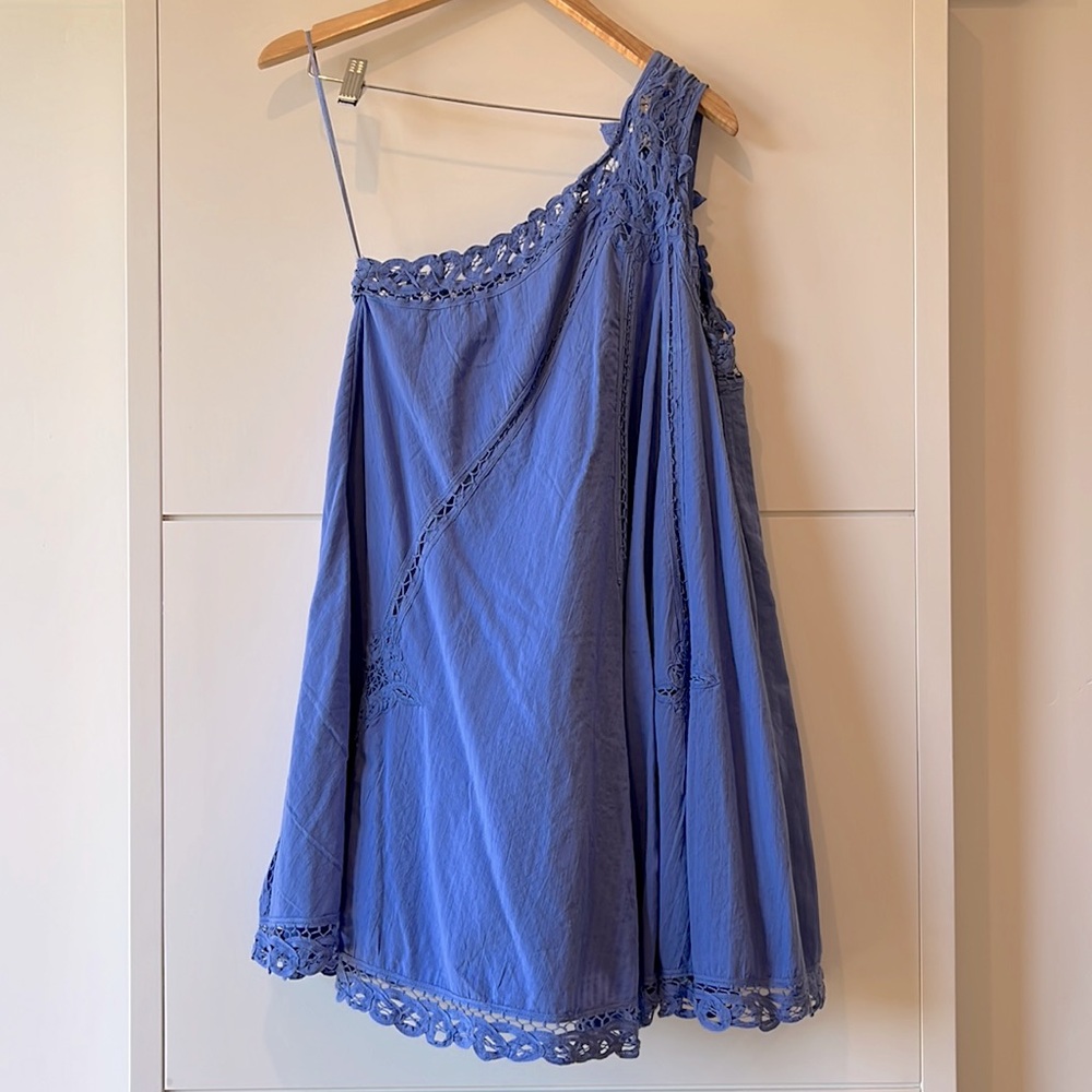 Brand new Free people blue off the shoulder mini dress size small